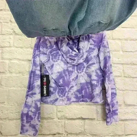 Limited Too 2 pieces Set Girls Sweatshirt Blue jeans Sz 8 - Picture 7 of 10